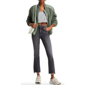 Mother Insider Crop Step Fray in Up in Smoke - Size 27